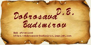 Dobrosava Budimirov vizit kartica